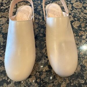 J. Crew Cream Mules for Women very light pink- never worn